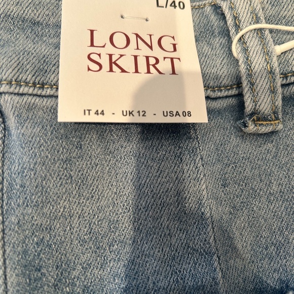 Light Blue Denim Maxi Skirt size medium size or 8 - Picture 4 of 10